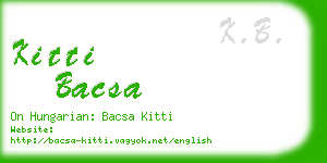 kitti bacsa business card